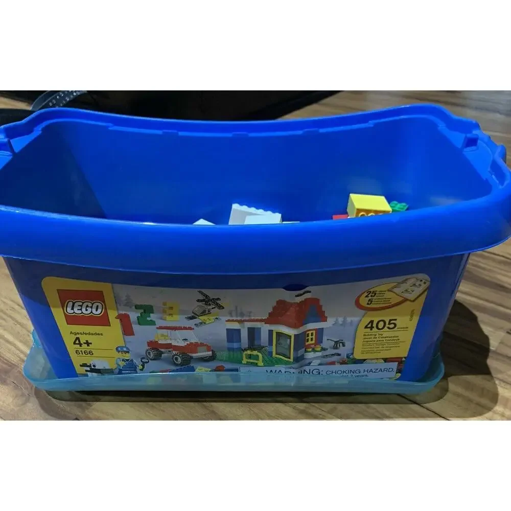 Legos W/ Blue Bin & Lid